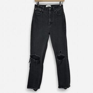 Abercrombie fitch ultra high rise ankle distressed curve love jeans